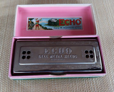 The Echo Harp Harmonica Double key C/G - M. Hohner Germany Bell reed for sale  Shipping to South Africa