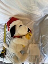 Applause Peanuts Christmas Snoopy & Woodstock Stuffed Animal Plush 17” Holiday for sale  Shipping to South Africa