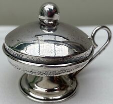Vintage Tiny Silver Plated Condiment Dish With Lid  , used for sale  Shipping to South Africa