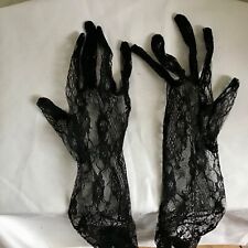 sheer black gloves for sale  LONDON