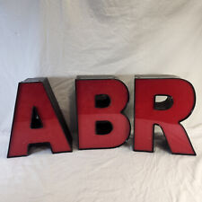 Sign Letters BAR Outdoor Signage Metal Red Commercial 12" As Is For Parts Repair for sale  Shipping to South Africa