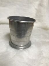 Vintage Aluminum Collapsible Whiskey Glass Telescoping Double Shot Camping Cup for sale  Shipping to South Africa