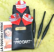 MY PRO-DART 1980S PONTAS DE AÇO DARDOS PRETOS~CONJUNTO DE 3~24 GRAMAS~FEITO NA INGLATERRA~ESTADO PERFEITO comprar usado  Enviando para Brazil