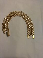 Vintage Bracelet  Panther Chain Link Jewelry 1980-1990's Gold Plated for sale  Shipping to South Africa