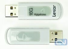 Lot of 2 White 16GB USB 2.0 Lexar LJDS50-16G Push Thumb Flash Drive PC Storage for sale  Shipping to South Africa