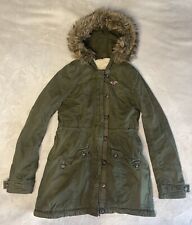 Jaqueta Parka Hollister By Abercrombie Feminina Sherpa Forrada com Capuz de Pele comprar usado  Enviando para Brazil