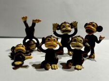 Usado, 6 figuras vintage Gumball dije máquina expendedora premio juguete mono segunda mano  Embacar hacia Argentina