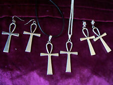 Large silvertone ankh for sale  Shipping to Ireland