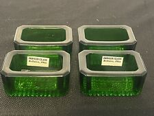 Lot of 4 Vintage Pioneer Glass Green Trinket Display Box 2.75 x 2 x 1.25 inches for sale  Shipping to South Africa