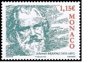 mónaco ca 2008 johannes brahms músico piano réquiem música arte 1v mnh ** segunda mano  Embacar hacia Mexico