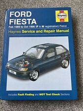 Haynes Manual No. 1595. Ford Fiesta - Feb 1989 to Oct 1995. (F to N Reg) Petrol for sale  Shipping to South Africa