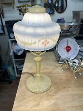 VTG ANTIQUE ART DECO CAST IRON TABLE LAMP W/ GLASS SHADE  REWIRED for sale  Shipping to South Africa