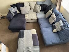 Blue corner sofa for sale  NEWTON ABBOT