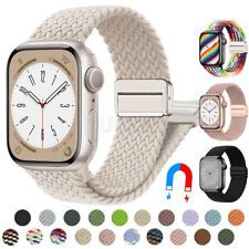 Magnetyczna nylonowa bransoletka do Apple Watch Ultra 2 49mm seria 9 8 7 6 5 4 3 SE 38-45mm na sprzedaż  Wysyłka do Poland