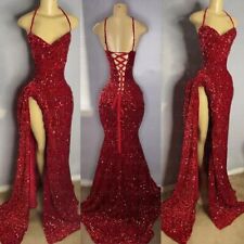 Used, 2023 Sequin Evening Dress Strap Split Women's Evening Prom Dress for sale  Shipping to South Africa