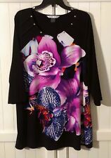 PRETTY Peter Nygard "Unfolding Floral" Top- Size XL  NEW for sale  Shipping to South Africa