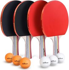 Juego de ping pong esponja suave pádel de goma y tenis de mesa 4 raquetas premium 6 bolas segunda mano  Embacar hacia Mexico