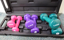 Used, 6Kg Dumbbell Multi Colour Neoprene Soft Touch Hand Weight Set with Carry Case for sale  Shipping to South Africa