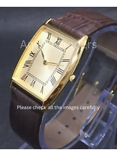 Usado, Reloj Pulsera Tank Slim Cuarzo Dorado Batería Nueva Números Romanos Hombre Japonés segunda mano  Embacar hacia Argentina