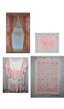 Conjunto de edredom e cortina vintage artesanal rosa 8 peças berço/criança casa de campo, usado comprar usado  Enviando para Brazil