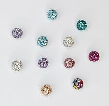 Piercing Replacement Ball Screw Thread Locking Ball Epoxy Ferido Glitter Rhinestone, used for sale  Shipping to South Africa
