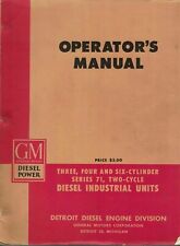GM General Motors Series 71 2 cicli unità industriale diesel manuale operativo 5653F usato  Spedire a Italy