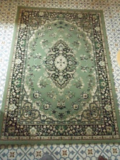 Vintage Style Machine made Rug Greens 45" x 63.5" in very good condition, used for sale  Shipping to South Africa