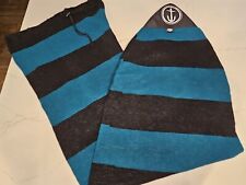 Meia de prancha de surf Captain Fin Co longboard 5' 10" listras azuis pretas, usado comprar usado  Enviando para Brazil