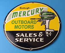 Placa de porcelana vintage Mercury Outboard - Placa de bomba de motores a gás para motor de barco, usado comprar usado  Enviando para Brazil