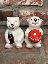 Adorable juego de coctelera de sal y pimienta de oso polar Coca-Cola segunda mano  Embacar hacia Argentina