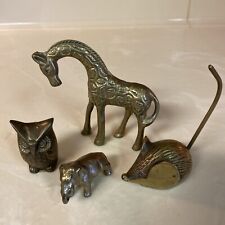 4 Brass Animal Figurines  for sale  Shipping to South Africa