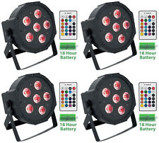 (4) Rockville BATTERY PAR 61 recarregável RGBWA+UV DMX DJ luzes de lavagem + controles remotos comprar usado  Enviando para Brazil