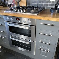Used, Zanussi stainless steel built under double oven and matching gas hob for sale  KNUTSFORD