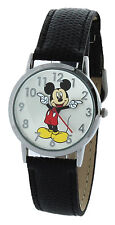 Relógio Disney Mickey Mouse Moldado-Mãos Preto, Couro Genuíno - MCK668 comprar usado  Enviando para Brazil