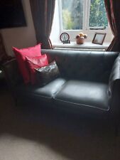 Seater grey leather for sale  HIGH PEAK