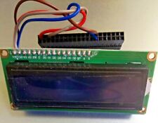 Raspberry Pi Arduino Blue 16x2 LCD With Pi 40 pin Adapter 1602 I2C IIC Rock Pine, used for sale  Shipping to South Africa