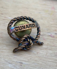 Broche de associação vintage Cunard corda torção emblema navio forro de cruzeiro recordações comprar usado  Enviando para Brazil