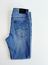 Jeans masculino Lee Z-Roller tamanho 32 azul lavagem média desgastado desbotado denim macio, usado comprar usado  Enviando para Brazil