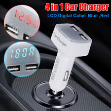 Adaptador Cargador Universal 4 en 1 Doble USB para Coche 5V 3.1A con Pantalla LED Digital segunda mano  Embacar hacia Argentina