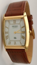 Seiko Slim Quartz New Battery 30 mm Gold Plated Case Japanese Men's Wrist Watch for sale  Shipping to South Africa