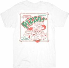 Camiseta branca masculina adulta TMNT Teenage Mutant Ninja Turtles caixa de pizza comprar usado  Enviando para Brazil