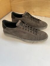 Zapatillas de gamuza gris SANTONI para hombre / zapatos de cuero / hechas en Italia / 41EU / 8US, usado segunda mano  Embacar hacia Argentina
