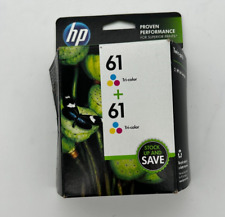 Novos cartuchos de tinta colorida genuínos HP 61 2PK Deskjet 1050 1055, 1510, 2050, usado comprar usado  Enviando para Brazil