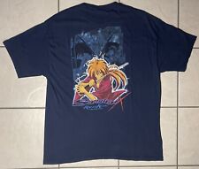 Camiseta Vintage Samurai X Rurouni Kenshin Tamanho XL Manga Anime Azul - Desbotada comprar usado  Enviando para Brazil