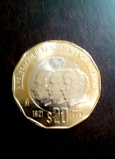 MONEDA MÉXICO 20 PESOS MONEDAS 2021 BICENTENARIO INDEPENDENCIA NACIONAL UNC segunda mano  Embacar hacia Mexico