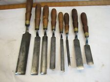 Used, Set 8 Buck Brothers Crank Neck Wood Carving Gouge Chisels Wood Tools for sale  Shipping to Canada