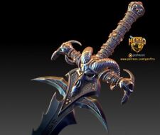 World of Warcraft WoW Frostmourne Sword escala 1:1 filamento impresso kit modelo faça você mesmo comprar usado  Enviando para Brazil