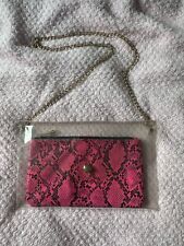 Pink clear clutch for sale  LIVERPOOL