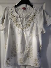 Ladies cream embroidered for sale  SHEFFIELD