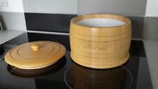 Wooden biscuit barrel for sale  SPILSBY